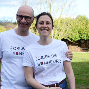 tee-shirt crise de bonheur pékin express claire et christophe