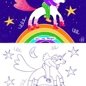 Coloriage à télécharger - Licorne